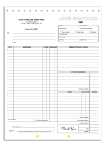 DF244 Job Order/Invoice - Carbon