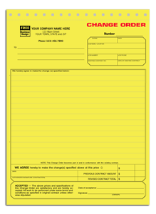 DF271 Change Order - Detached Carbonless