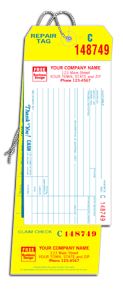 DF300 Repair Tag with Customer Claim Stub