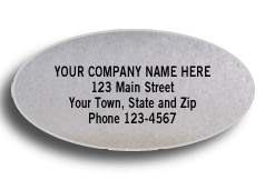 DF336 Silver Oval Foil Label