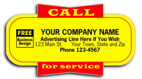 DF346 Service Label, "Call For Service"