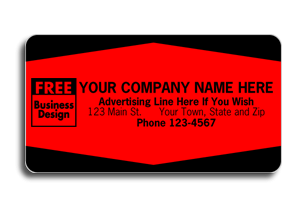 DF347 Fluorescent Orange and Black Advertising - Address Label