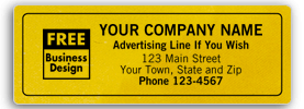 DF348 Gold Poly Film Advertising - Address Label
