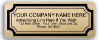 DF354 Gold Foil with Black Border Address - Advertising Label