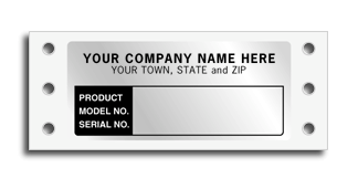 DF376 Silver Foil Model/Serial Number Service Label