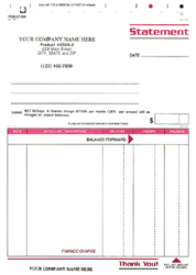 DF4506 Statement with Finance Charge Terms - Detached Carbonless