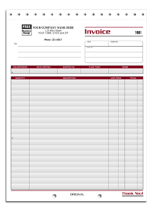 DF4551 Large Invoice - Detached Carbonless