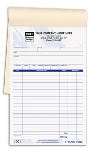 DF55T-4  Sales Book, Large - Detached Carbonless