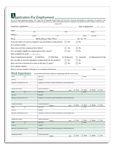 DF5860 Employment Application