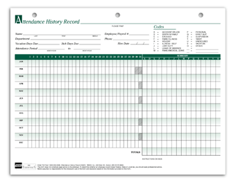 DF5875 Employee Attendance Record