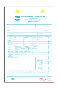 DF615 Picture Framing Register Form - Carbonless