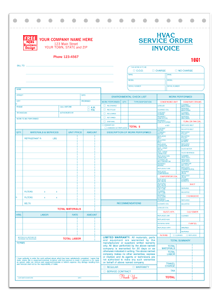 DF6501 HVAC Service Order/Invoice - Detached Carbonlesss