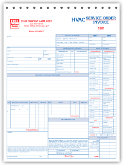 DF6531 HVAC Service Order/Invoice - Detached Carbonless