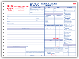 DF6534 HVAC Service Order/Invoice - Detached Carbonlesss