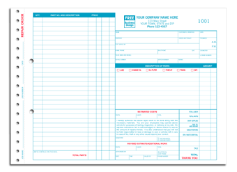 DF654 Garage Repair Order  Form