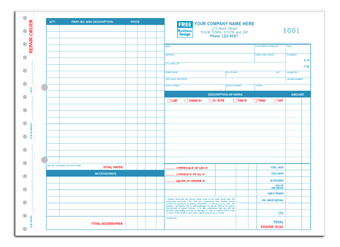 DF655 Garage Repair Order Form