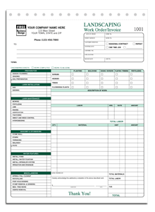 DF6570 Landscaping Work Order/Invoice - Detached Carbonlesss