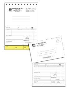 DF86 Special Order Form & Postcard, with carbons