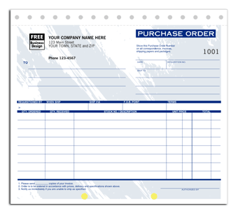 DF91T-4 Small Purchase Order Forms - Detached Carbonless