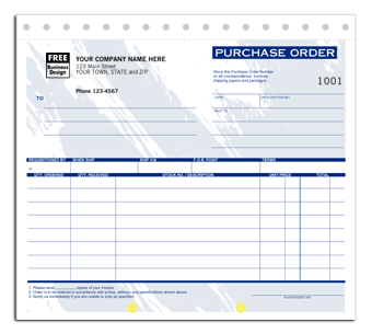 DF91T Small Purchase Order - Detached Carbonless