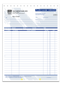 DF92T Large Purchase Order Form - Detached Carbonless