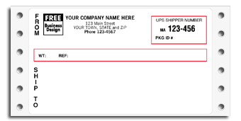DF9351 Large UPS Shipping Label