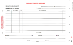 DFRF1545 Request for Supplies Form - Detached with Carbons