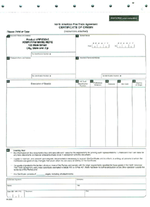 DFRF1593 NAFTA Certificate of Origin - Detached with Carbons