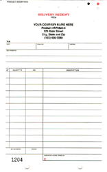 DFRF6520 Delivery Receipt - Detached Carbonless