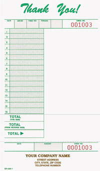 BR598 Guest Checks, Snap-A-Part - Impact Paper