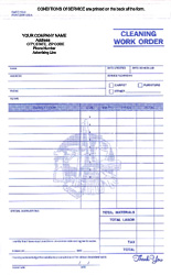 CWCC799 Cleaning Work Order - Detached Carbonless
