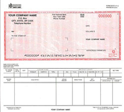 DCCC471 Dual Purpose Combination Security Voucher Check - Carbonless, Snap-A-Part