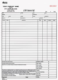 ES697 Estimate - Carbonless, Snap-A-Part