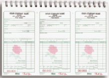 FRB192  Florist Receipt Book, Wire Bound - Carbonless