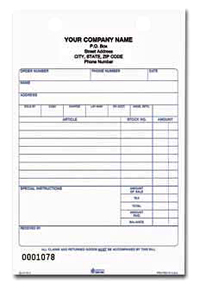 GJ219 Jewelry Register Form - Carbonless