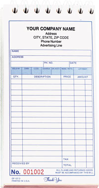 GP157 Sales Book for General Sales - Carbonless