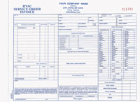HVAC683 Home Heating, Ventilation and Air Conditioning Service Form- Carbonless, Snap-A-Part