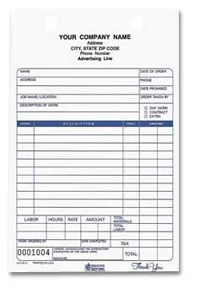JI216 Job Invoice Register Form - Carbonless