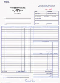 Snap-A-Part JWO861 Work Order/Invoice - Carbon