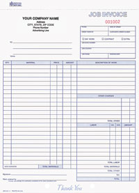 JWOCC862 Job Work Order/Invoice, Snap-A-Part - Carbonless