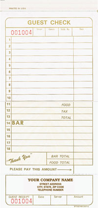 NS247 Guest Checks, Snap-A-Part - Impact Paper