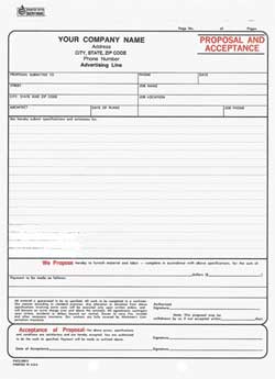 PACC692 Proposal and Acceptance Form, California Version - Carbonless, Snap-A-Part
