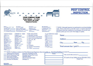 PCICC879 Pest Control Inspection - Carbonless