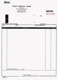 QFCC691 Quotation Form - Carbonless, Snap-A-Part