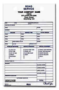 RS242 Road Service Register Form - Carbonless