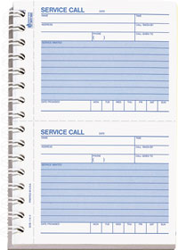 SCB115 Service Call Book, Wire Bound