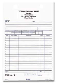 SP208 Stock Parts Register Form - Carbonless