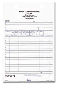 SP208 Stock Parts Register Form - Carbonless