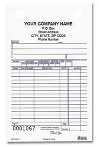 SP238 Stock Parts Register Form - Carbonless