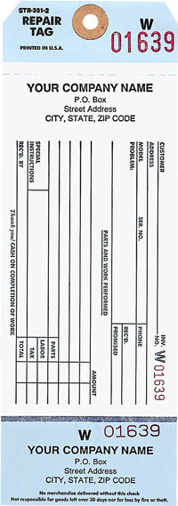 Tag STB301 Repair Tag - Carbon